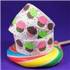 Order  Sweet Treat Ribbon - 22mm White/Cupcakes